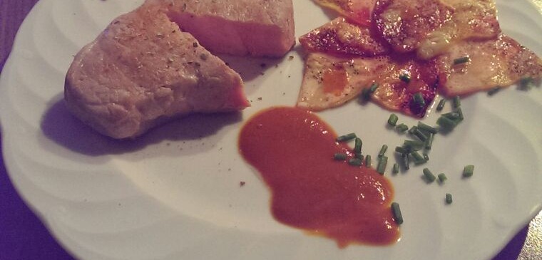 Iberico-Lachse mit Rote-Beete-Gratin