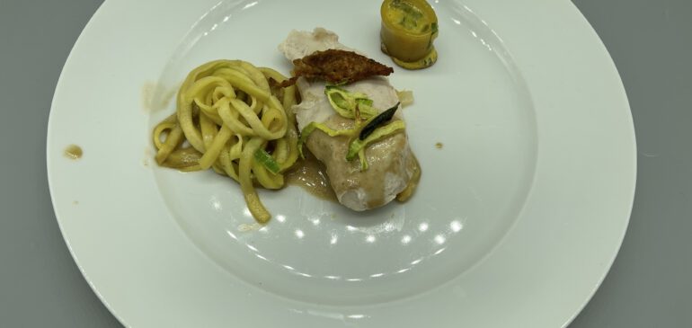Spaghetti al pollo – Wachtel an Gemüsepasta